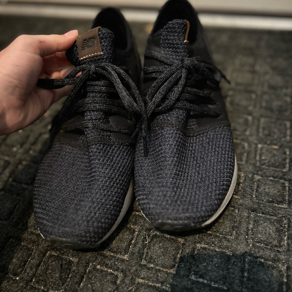 New Balance Black Knit Sneakers